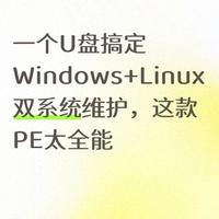 一个U盘搞定Windows+Linux双系统维护，这款PE太全能