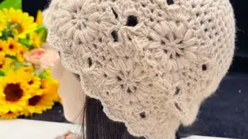 小鞠拼花帽子第三集#毛线钩织 #春秋帽 #毛线编织