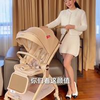 方媛晒3胎女儿满月礼，小金锁玉手镯一箩筐，3500的婴儿车算平价