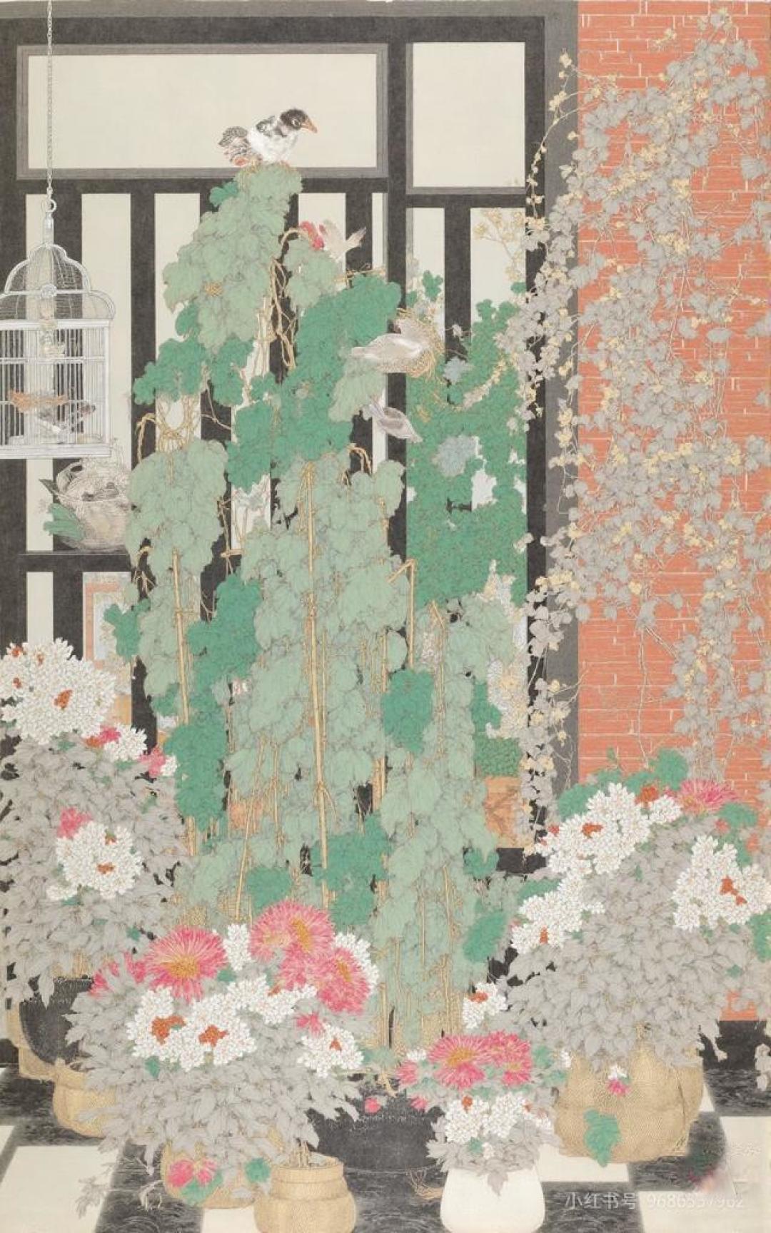 Ai | 线描稿：漫画风工笔画，有新时代的印痕