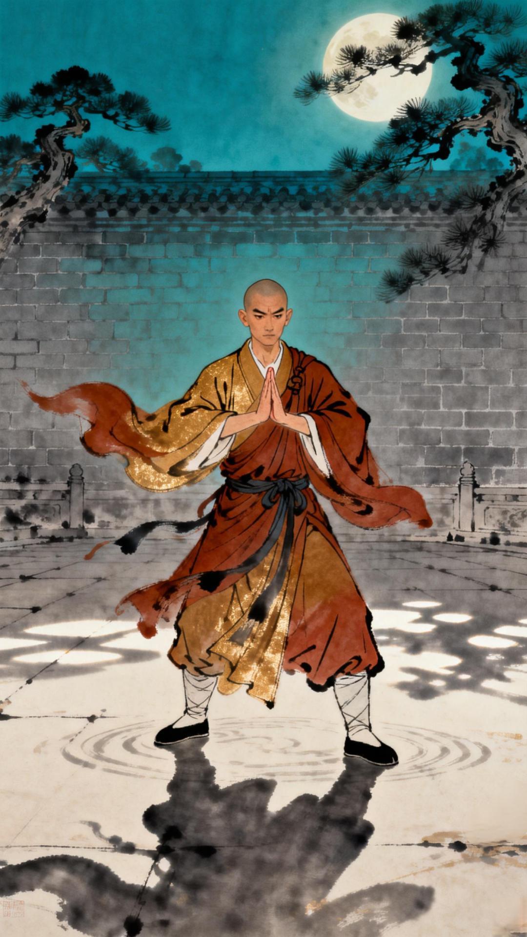 清代·梁士贤《全图易筋经》:重塑身体的二十二个动作