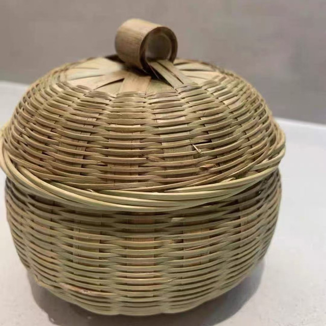 竹编茶叶罐+南瓜篮｜锁香防潮，茶室颜值天花板