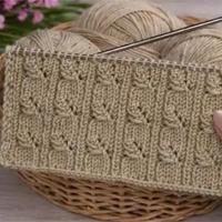 时尚精美的羽毛花样编织教程，编织爸妈毛衣都很好看