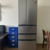 超酷银色金属多门冰箱 夏普MF46K