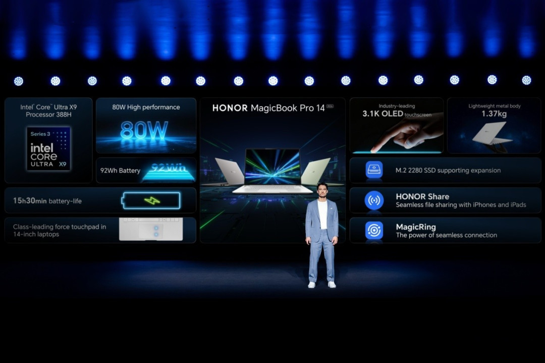 MWC荣耀发布MagicBook Pro 14 2026款,15.5小时行业最长续航