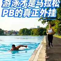 游泳交叉训练：马拉松PB的隐藏密码 颠覆认知！游泳不是跑步后的放松项目，而是提升马拉松成绩的核心训练。科学研究表明，每周2次游泳可使最大摄氧量提升8.7%，下肢伤病率降低42%。本文详解游泳如何与间歇、LSD、极化训练搭配，助你零冲击提升耐力、减少伤病，突破PB瓶颈。#马拉松训练