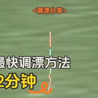 调漂：“最快调漂方法”分享，2分钟调好漂！很多大师都在用！ #户外钓鱼 #钓鱼只有钓鱼人 #爱生活爱钓鱼 #钓鱼人就是这么疯狂 #钓鱼只有钓鱼人懂