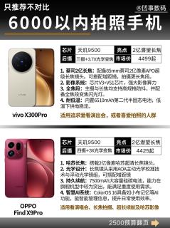 1500-6000元拍照手机全攻略🔥闭眼抄作业不踩坑
