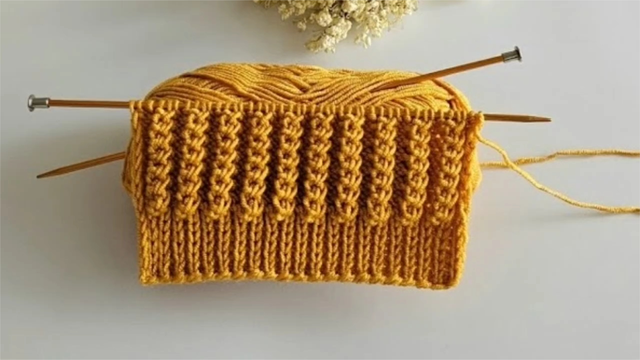 弹力超好的竖纹花样编织教程，编织围巾，帽子好看又暖和