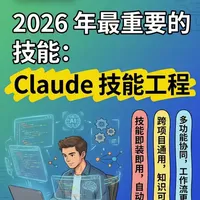 2026年最值钱的技能！用提示词自动化任何工作流 AI智能体再强也需要技能！技能=给Agent的SOP，能自我改进还能变现。本期分享完整构建框架：名称触发→目标定义→工具连接→流程拆解→规则约束。学会这套方法，你的专业知识直接打包卖钱！关注我，持续分享AI编程干货！
#ClaudeCode  #程序员  #AI编程  #提示词工程  #效率神器