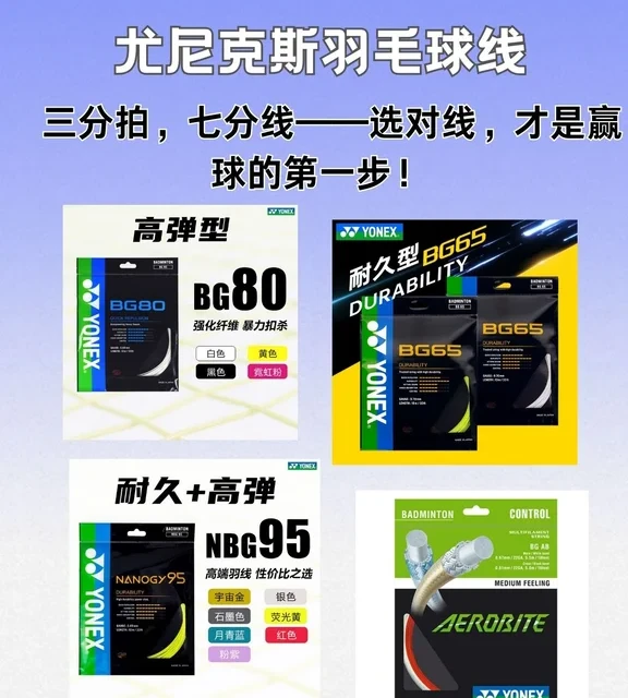 尤尼克斯羽毛球线选购指南：高弹、耐久与控制系列解析