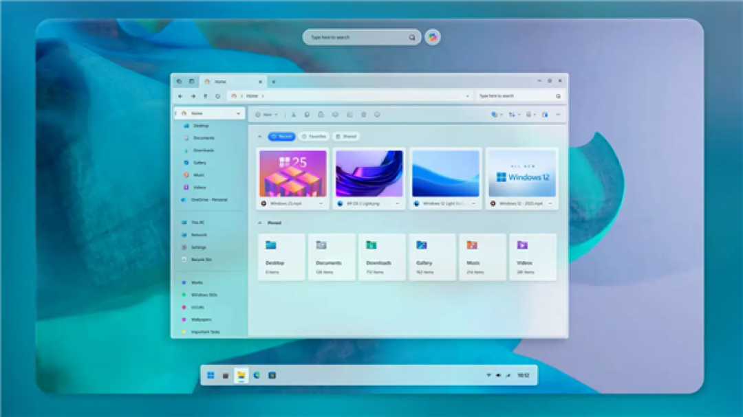 用户自制概念版Windows 12文件管理器！界面惊艳：还有新功能