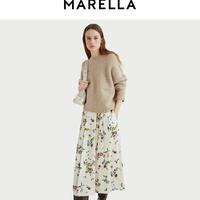 MARELLA 2025 秋冬｜这条印花缎面长裙，把意式慵懒穿在身上