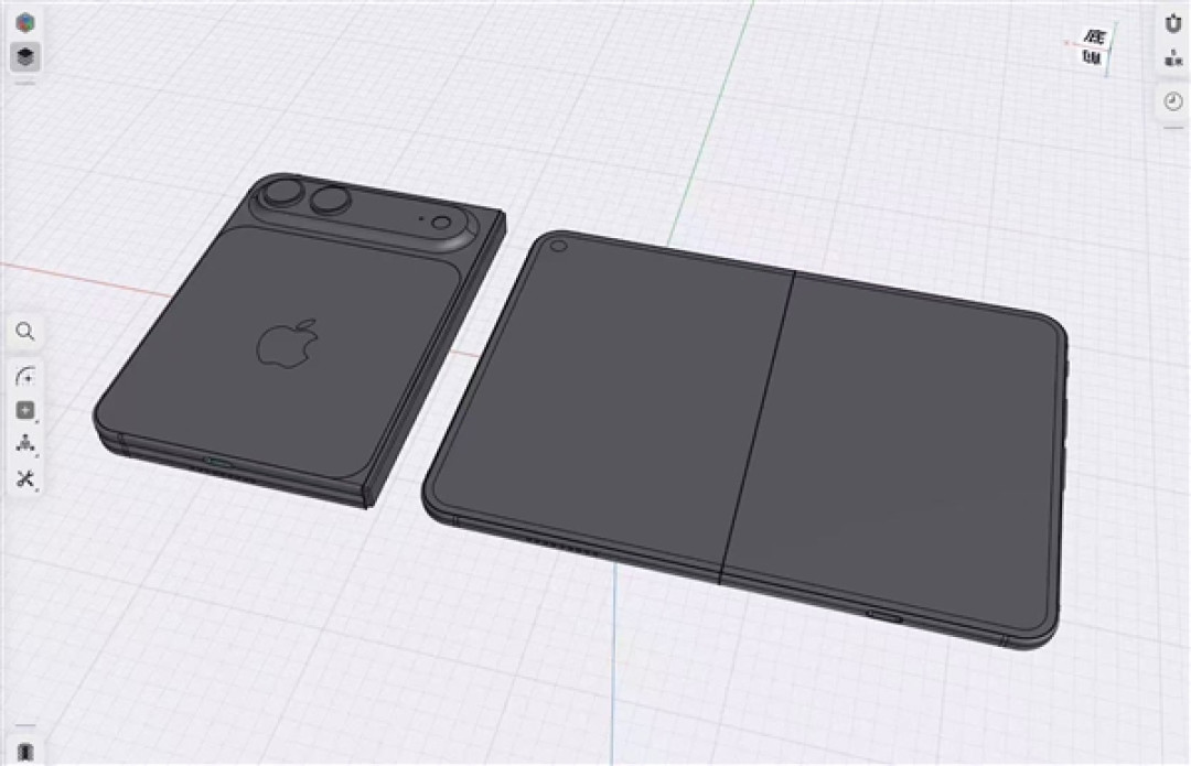 苹果首款折叠屏手机来了 iPhone Fold最新CAD图出炉 外观已无悬念