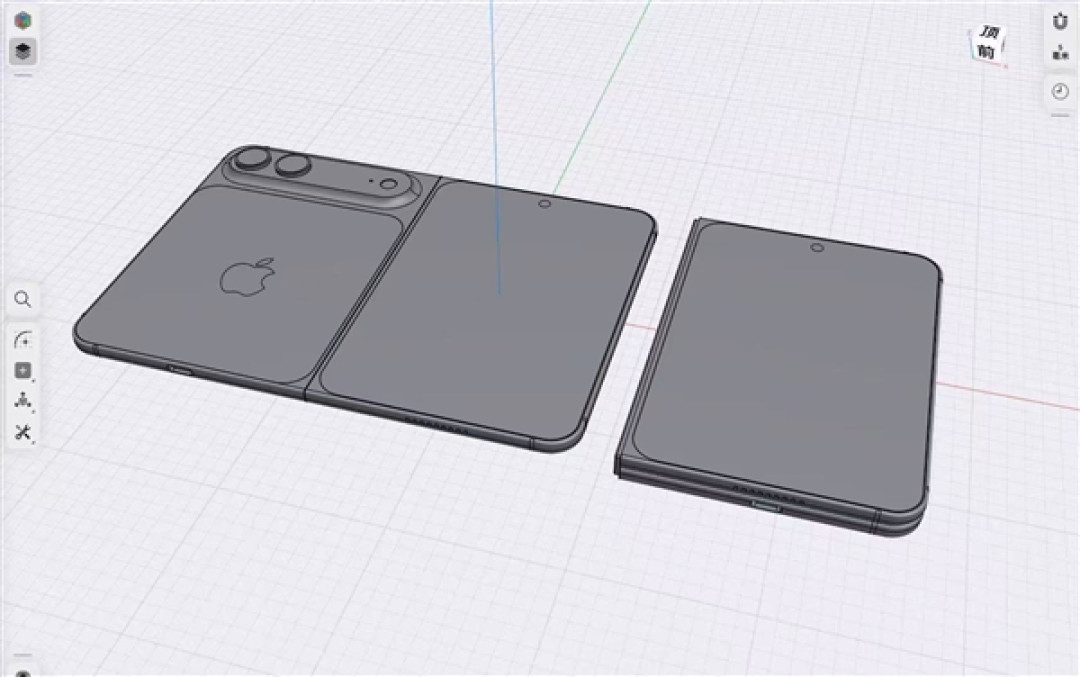苹果首款折叠屏手机来了 iPhone Fold最新CAD图出炉 外观已无悬念