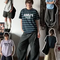 puma条纹短袖！颜值特别特别高！！真心推荐嗷 #ootd穿搭 #今天穿什么 #puma #短袖t恤 #早春穿搭