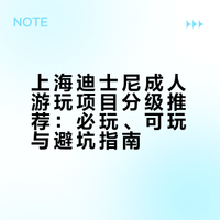 上海迪士尼项目推荐(成人版)