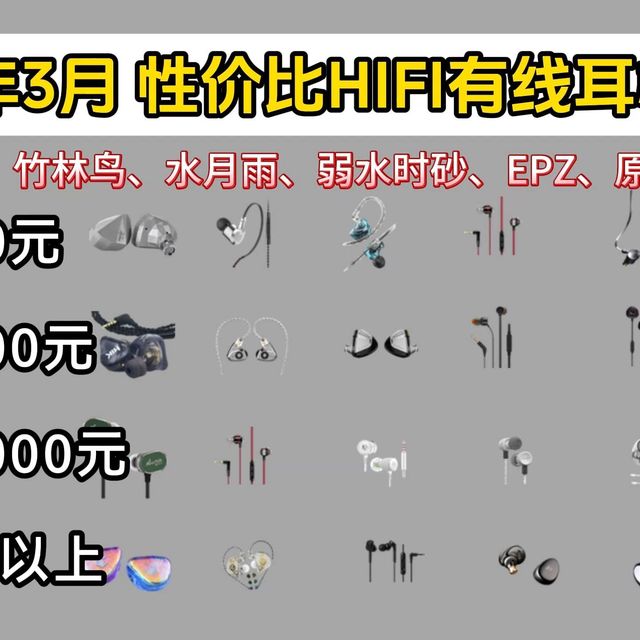 【建议收藏】2026年3月HiFi耳机选购指南！学生党必看！有线耳机入耳式耳机游戏耳机3A游戏FPS手游蓝牙耳机头戴式耳机