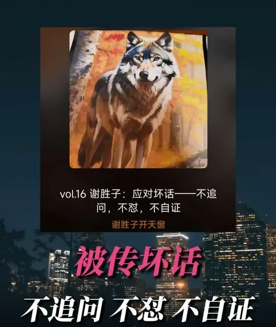 应对坏话：不追问细节，不激怒中间人，不自证
#女性成长 #播客 #小宇宙 #职场 #谢胜子