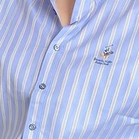 比华利保罗条纹衬衫，透气柔软超休闲