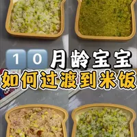 10月龄宝宝从面条过渡到米饭小秘诀，分享4款软乎乎的宝宝烩饭，每一口都好消化~每次做我家娃都能光盘，做法超简单，新手妈妈也能轻松搞定！#宝宝辅食#宝宝烩饭#不重样宝宝食谱#补铁辅食#10月龄宝宝辅食