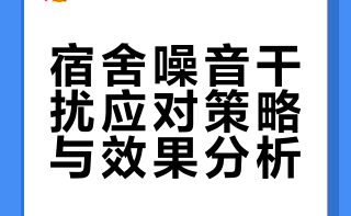 宿舍噪音干扰应对策略与效果分析