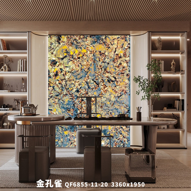 茶室焕新秘籍：透光与绿奢石，营造禅意雅境