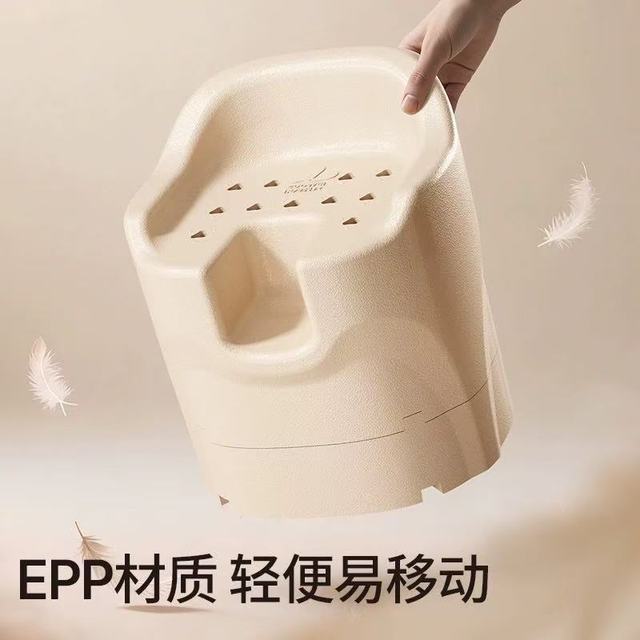浴室安全刚需｜作为科技 EPP 凹槽洗澡凳，老人孕妇洗澡稳又舒