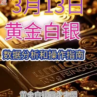 2026年3月13日黄金白银早盘分析及操作指南 2026年3月13日黄金白银早盘分析及操作指南#小一说理财 #理财 #存钱#新手理财#工资理财#理财避坑#月光族#家庭理财#理性理财#理财知识