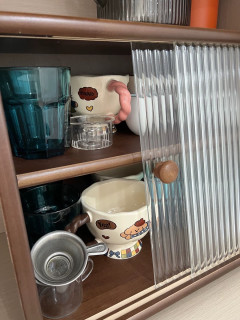 防尘杯架桌面放杯子神器实木置物架