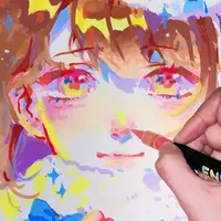 新手也能学？丙烯马克笔厚涂光感上色教程！！ 🎨：恩米小黑盒80色直液式丙烯马克笔
#恩米小黑盒 #丙烯马克笔#手绘#绘画教程 #日常瞎画
