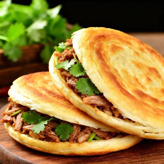 肉夹馍灵魂之争：腊汁肉定味，白吉馍与千层酥饼定体验