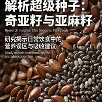 奇亚籽和亚麻籽同为热门食材，到底哪种更具营养优势？本期结合多项研究观察，带你了解它们的真实营养差异与实用技巧。内容仅供营养科普参考，不构成医疗建议。
 #健康科普 #抗炎饮食 #奇亚籽与亚麻籽 #涨知识