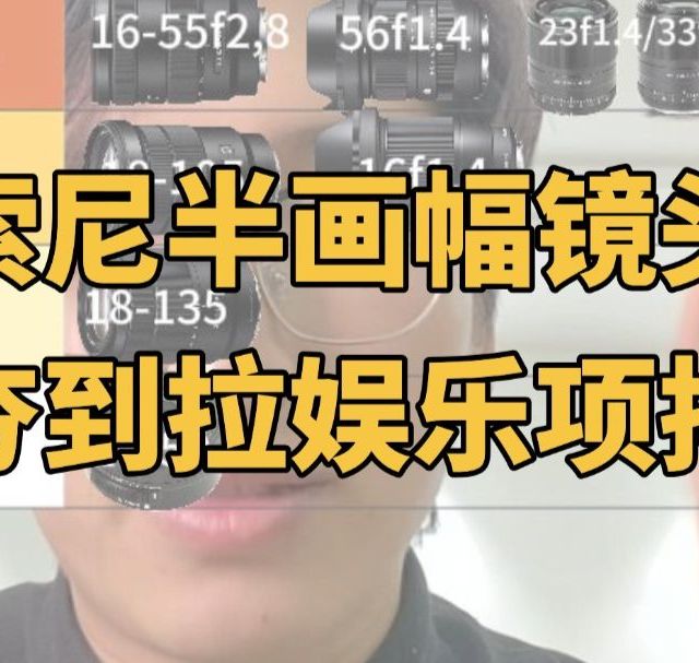 索尼半画幅镜头从夯到拉娱乐项排名