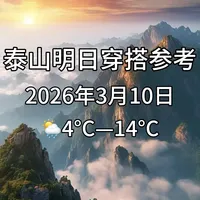 泰山明日穿搭建议｜26年3月10日