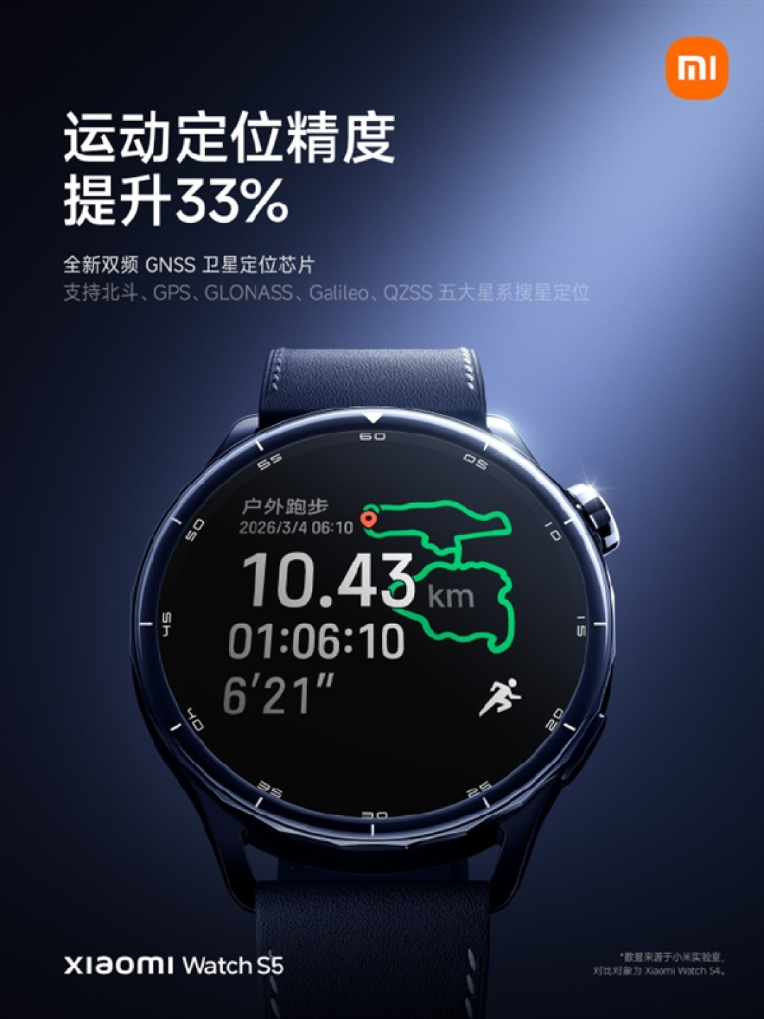 小米手表S5全面升级!全新传感器+算法 心率监测、定位精度大提升