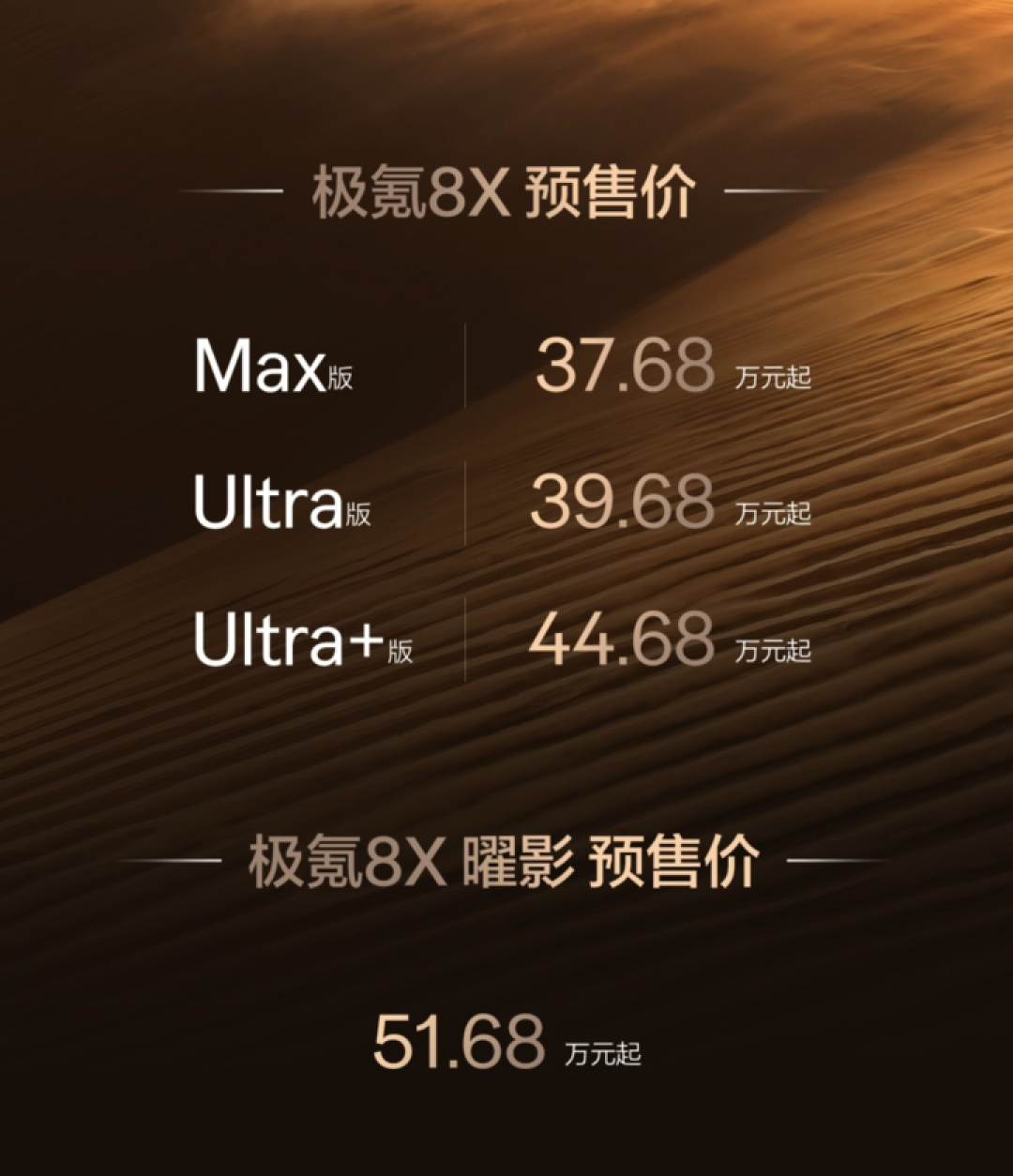 1400 匹马力、3 秒破百！「公路之王」极氪 8X 来了，预售 37.68 万元起