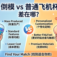 倒模和普通飞机杯差在哪?一张表帮你算清值不值这个价