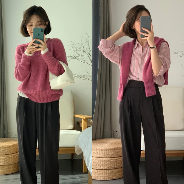 高腰提至胃肋上2cm、垂感面料拒软塌、裤长盖鞋面1/2–2/3，三者协同才撑起“不费力的高级”