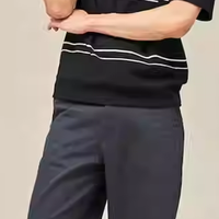 BEANPOLE滨波 春夏男士商务休闲半拉链多色撞色条纹短袖POLO衫T恤