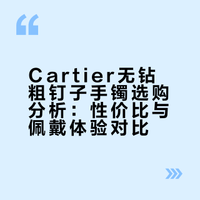 Cartier无钻粗钉子手镯✅（碎碎念版）