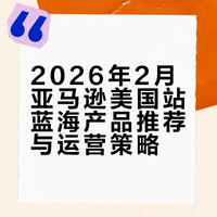 亚马逊美国站蓝海产品推荐｜2026年2月实时