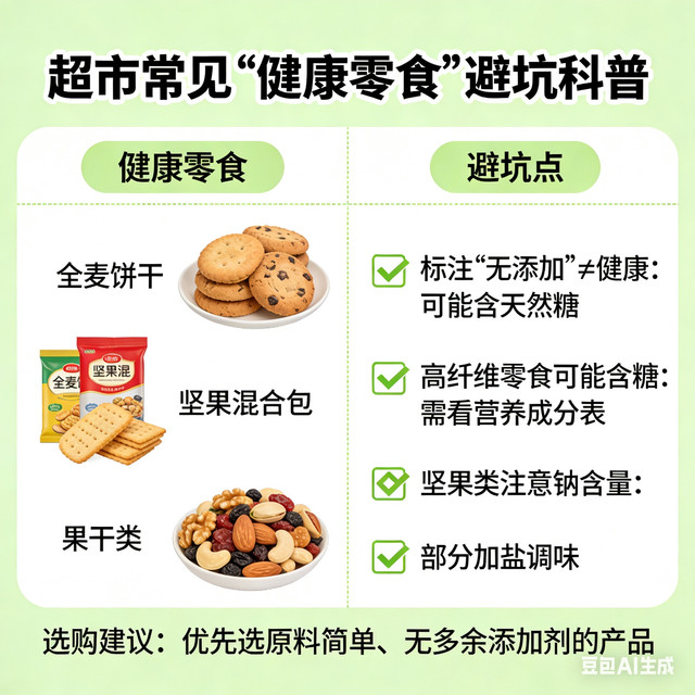 超市常见“健康零食”避坑科普