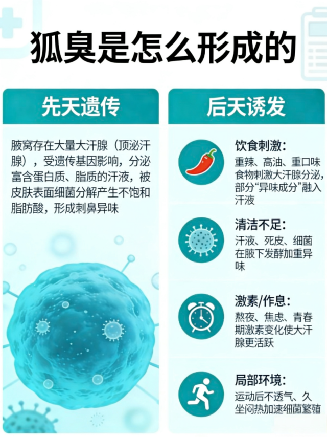原来狐臭是这样来的❗️先天+后天因素全解析