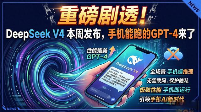 重磅剧透！DeepSeek V4本周发布，手机能跑的GPT-4来了
