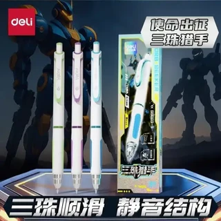 国产笔新一代书写革新，告别断墨飞白。  #文具安利 #学生党必备 #刷题笔 #中性笔 #得力三珠猎手