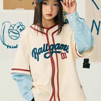 2026 女宝春装封神款✨Its smile 假两件棒球服 T 恤太好穿
