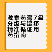 懂分级、会用药、避误区，激素药膏7级分级湿疹精准循证用药指南