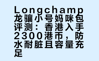 这只龙骧小可爱简直是天选妈咪包！🖤✨