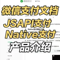 微信在线支付功能的产品文档 ，native支付，JSAPI支付，H5支付区别